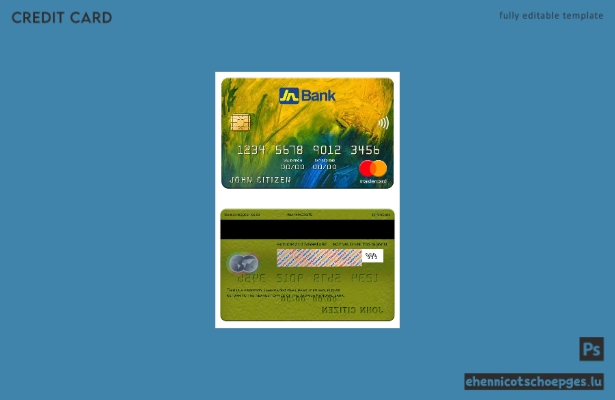 Beispielvorschau der Mastercard der Jamaica National Bank